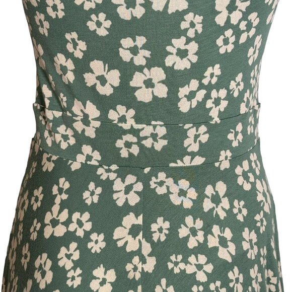 Boden Women's Seville Smart Day Dress Green White Floral Jersey Twist Front Size - Picture 6 of 8